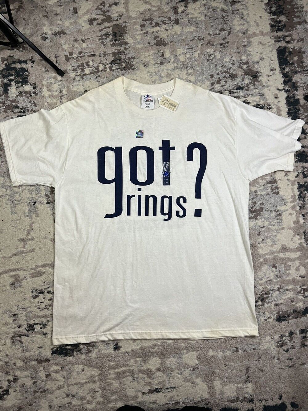 NWT Logo Athletic Dallas Cowboys Got Rings? Champs NFL T-Shirt Men’s 2XL NOS